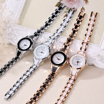 Elegant Round Dial Watch Bracelet - Luxury Timepiece for Fashion-Forward Ladies - Buy Center