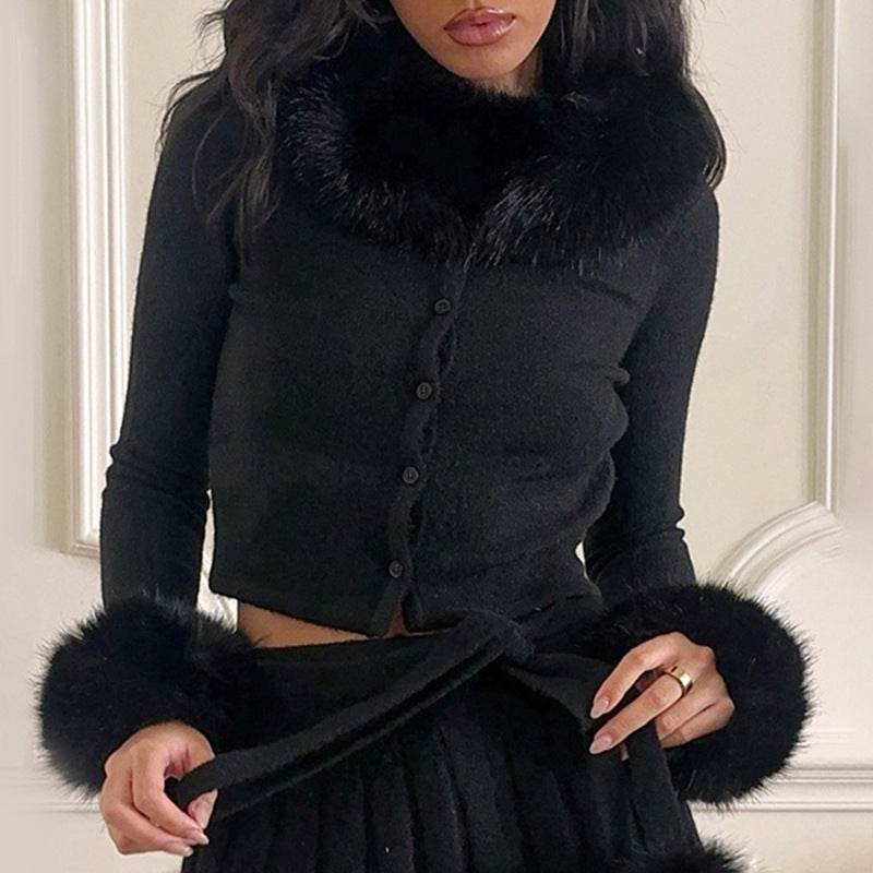 Women's Slim Fit Long Sleeve Black Cardigan - Stylish Blazer Coat 2025 - Buy Center