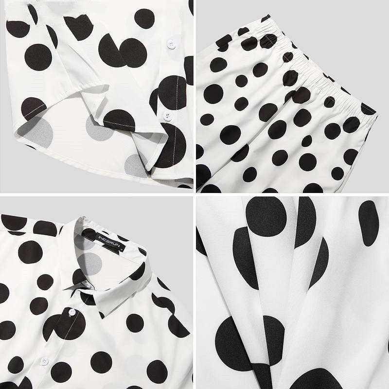 Oversized Hawaiian Beach Print Casual Shirt Set - Stylish Men’s Pajamas - Buy Center