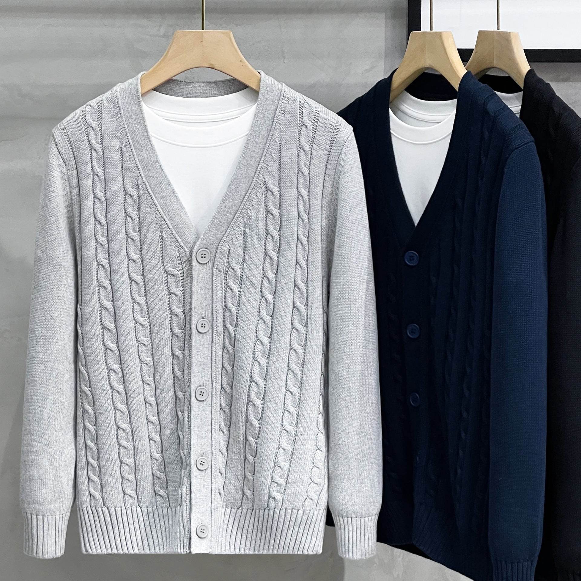 Buycenter Men's Knitted Cardigan - Stylish Autumn & Winter Casual Jacket - Buy Center