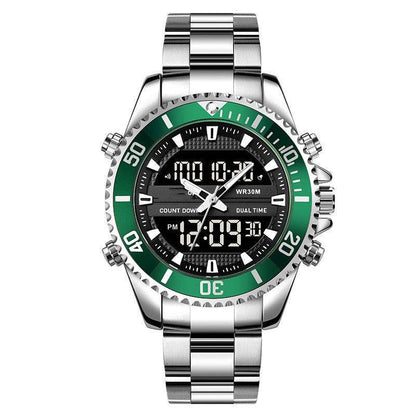 Buycenter Men's Multifunctional Outdoor Watch - Dual Display, Water Resistant - Buy Center