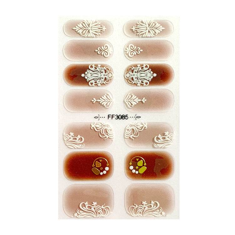 Amazon Fashion 3D Embossed Nail Stickers - Elegant Crystal Design 2025 - Buy Center