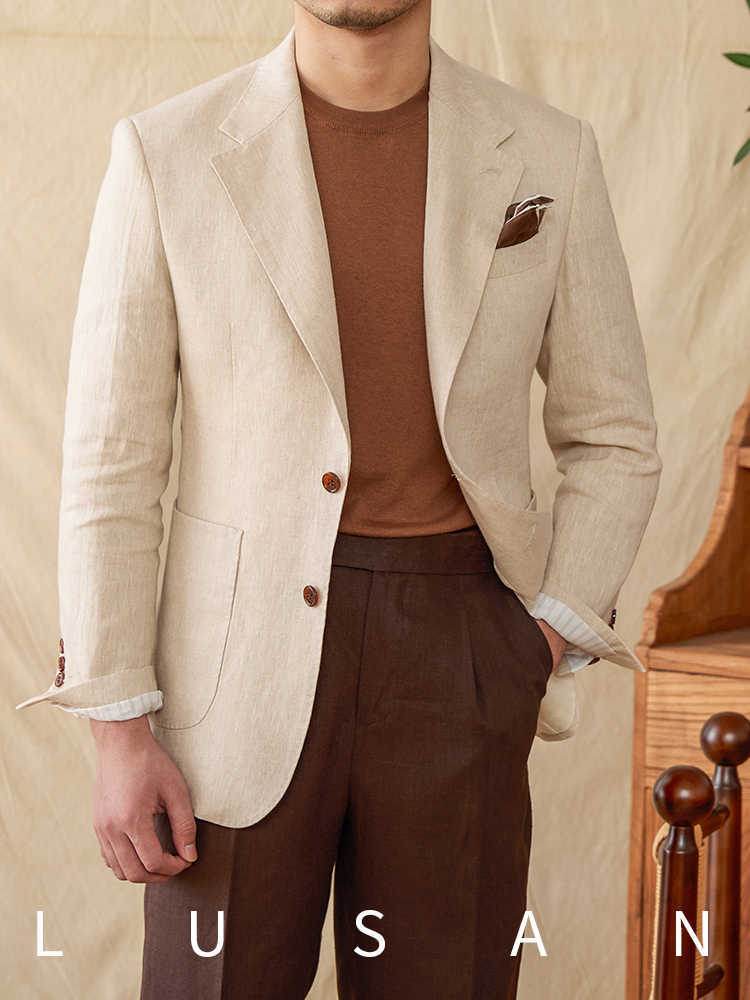 Lightweight Casual Linen Suit Jacket for Men - Summer Fashion Essential - Buy Center