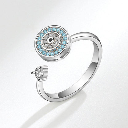 Buycenter S925 Sterling Silver Spinning Ring - Adjustable Geometry Design - Buy Center