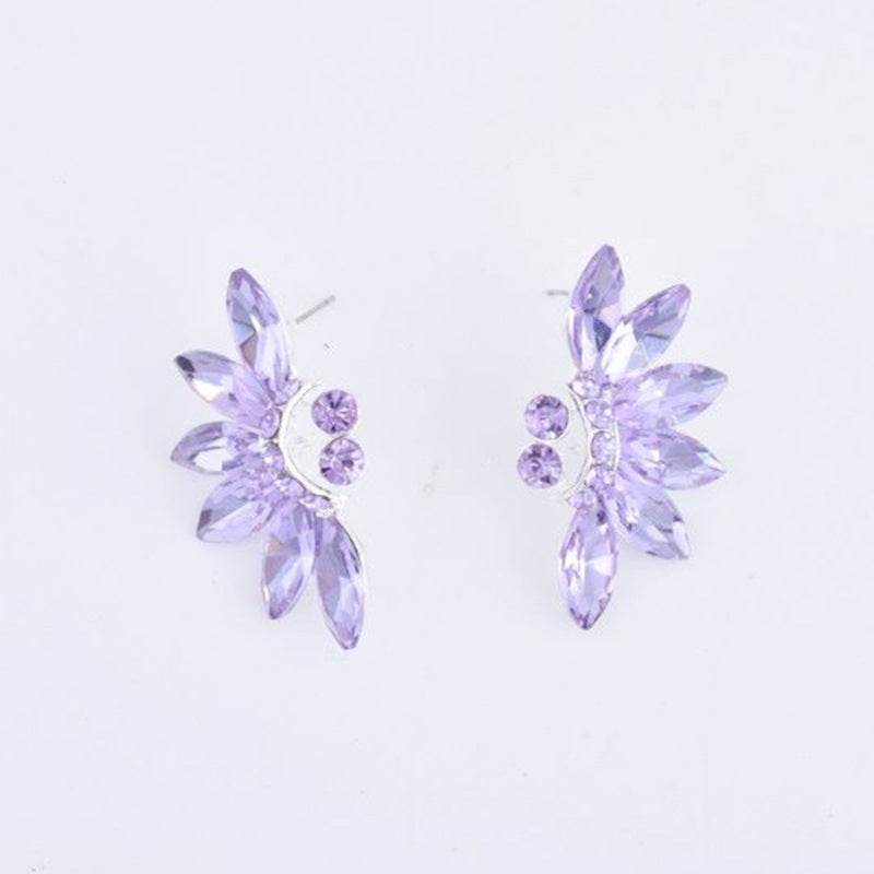 Alloy Crystal Flower Wedding Hair Ornaments - Elegant Bridal Jewelry Set - Buy Center