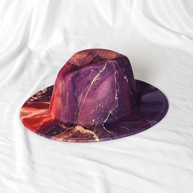 Buycenter Gold-Plated Fedora Hat - Double-Sided Color Matching Style - Buy Center