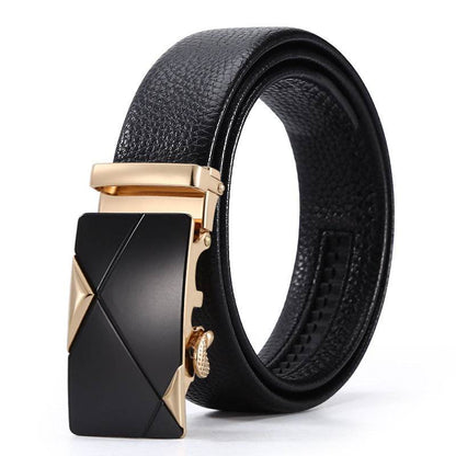 Men's Automatic Leather Buckle Belt - Premium Stylish Business Accessory - Buy Center