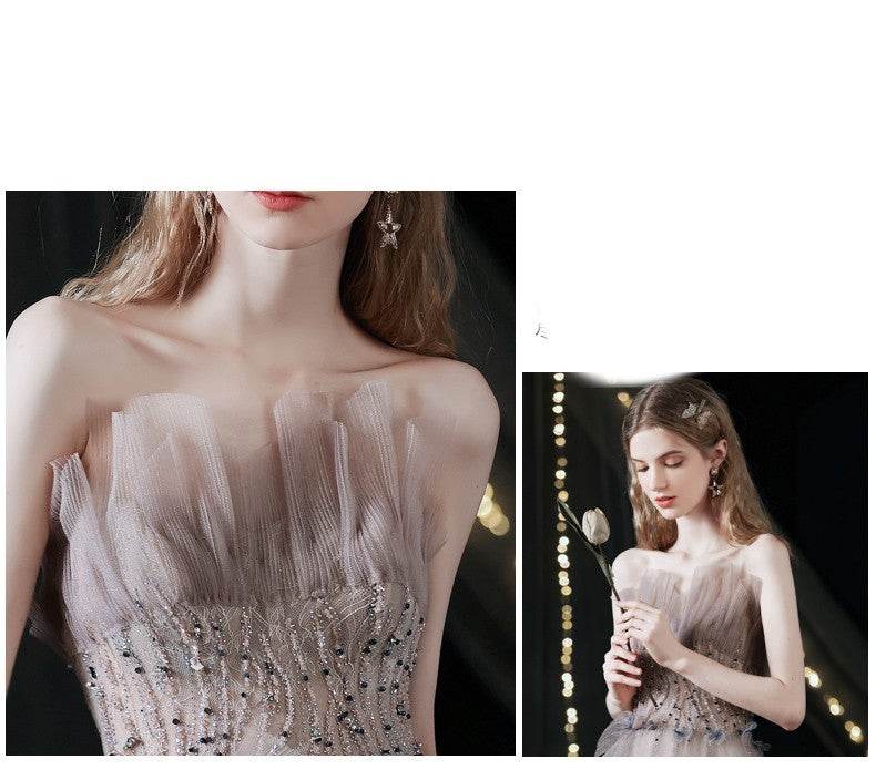 Buycenter Slim Smoke Purple Engagement Dress - Perfect for Annual Meetings - Buy Center