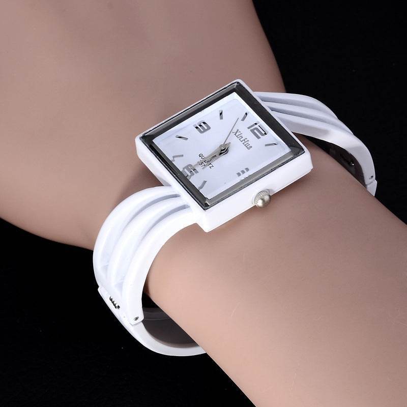 Buy Center Ladies Quartz Bracelet Watch - Stylish Square Dial & Alloy Strap - Buy Center