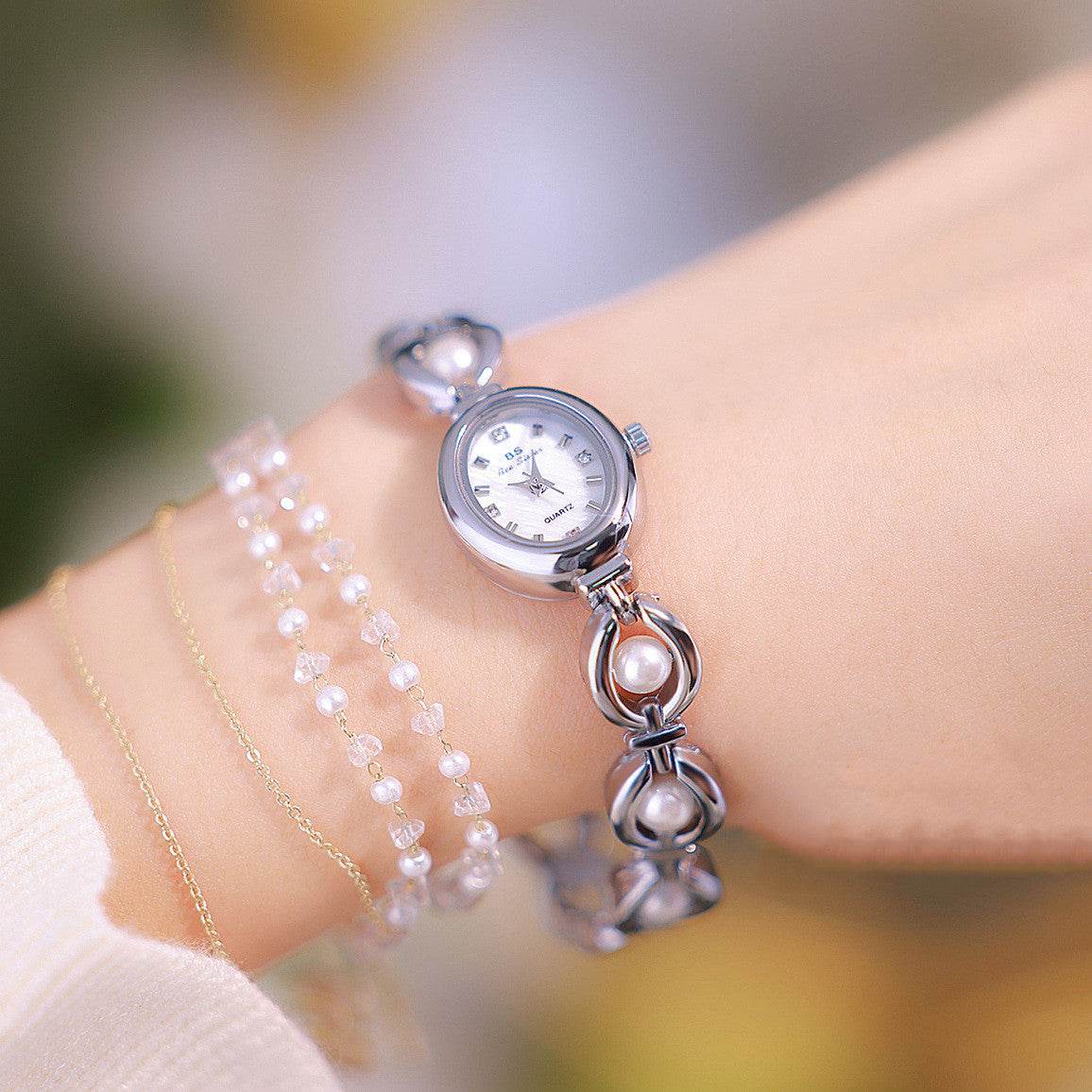 Buycenter New Pearl Grace Women's Watch - Elegant Design & Quartz Movement - Buy Center