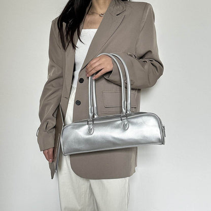 Buycenter Women's High-Grade Soft Leather Baguette Bag - Stylish & Versatile - Buy Center