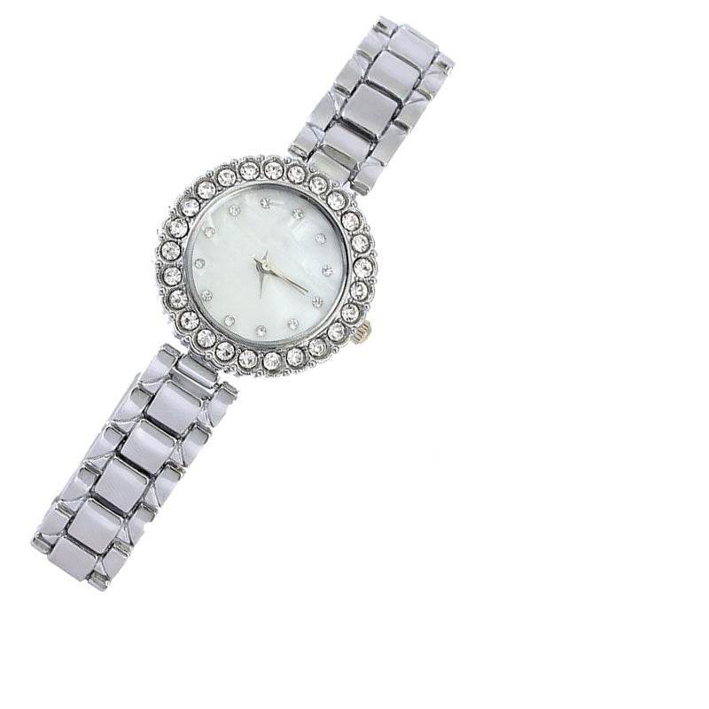 Buy Center Women's Diamond Quartz Watch - Elegant Rose Gold & Silver - Buy Center
