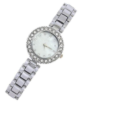 Buy Center Women's Diamond Quartz Watch - Elegant Rose Gold & Silver - Buy Center