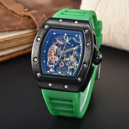 Buy Center Dragon Tiger Quartz Watch - Stylish Alloy Male Timepiece - Buy Center