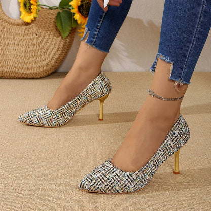 Women's Stiletto Heel Pumps - Trendy Solid Color Fashion Shoes 2025 - Buy Center