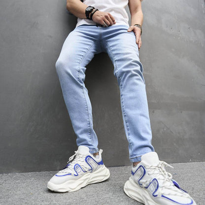 Men's Skinny Cotton Stretch Jeans - Comfortable Tapered Fit for Teenagers - Buy Center