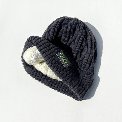 Women's Fleece Lined Woolen Cap - Trendy Knitted Winter Hat 2025 - Buy Center