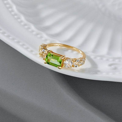 Buycenter S925 Silver Plating Green Olive Ring - Affordable Luxury for Women - Buy Center