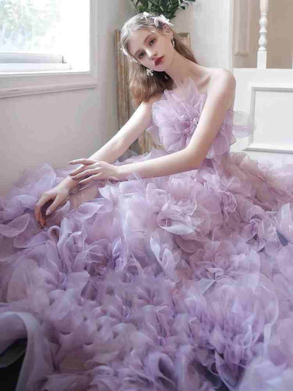 Buycenter High-End Evening Toast Dress - Pompous Skirt & Floral Design - Buy Center