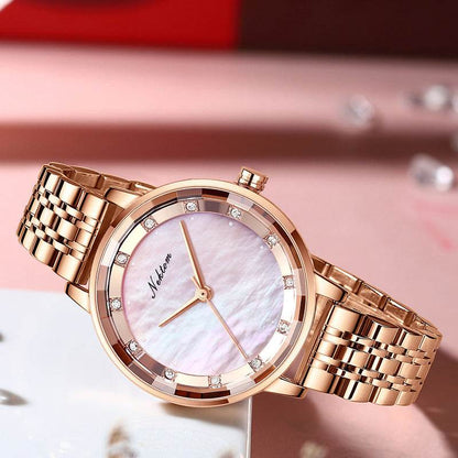 Women's Rhinestone Quartz Watch - 30M Waterproof, Elegant Design 2025 - Buy Center