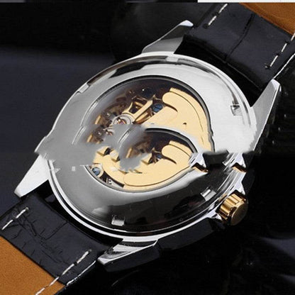 Men's Full Hollow Automatic Mechanical Watch - Stylish Stainless Steel Design - Buy Center
