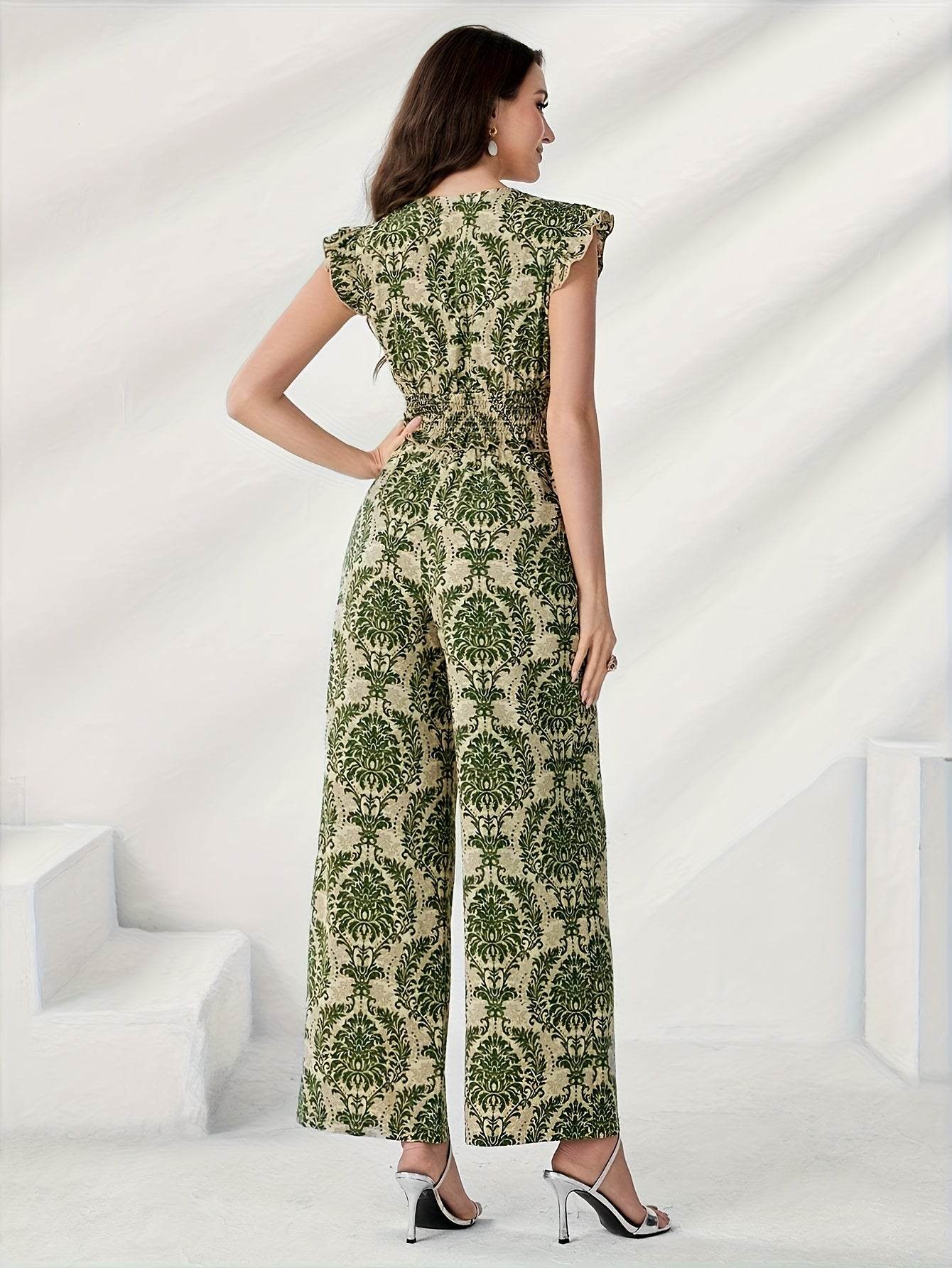 Women's Printed Sleeveless Top & Loose Pants Set - Elegant Spring Style - Buy Center