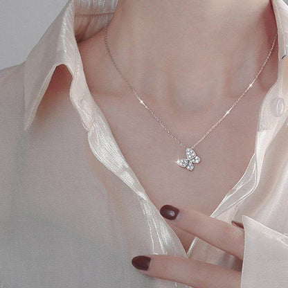 High-Grade S925 Sterling Silver Butterfly Necklace - Elegant Women's Jewelry - Buy Center