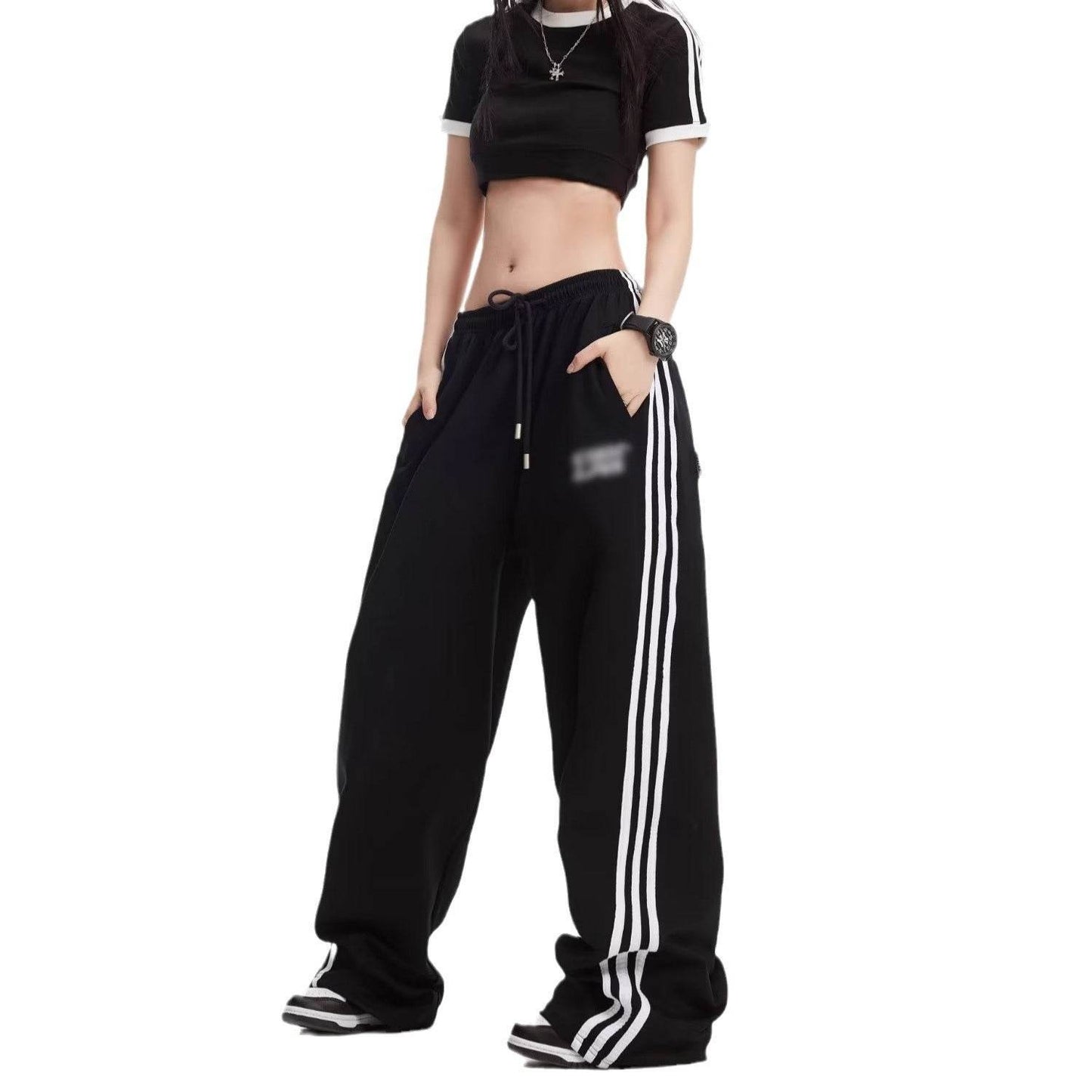 Jenny Jazz Autumn Wide Leg Pants - Mid Waist, Trendy Comfortable Fit - Buy Center