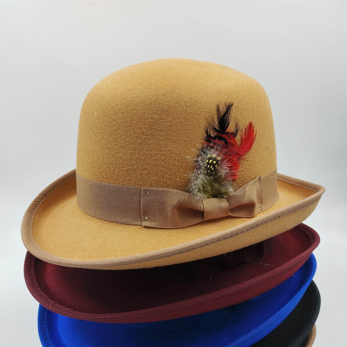 Men's Billycock Felt Hat - Stylish, Breathable, Sun Protection Fedora - Buy Center