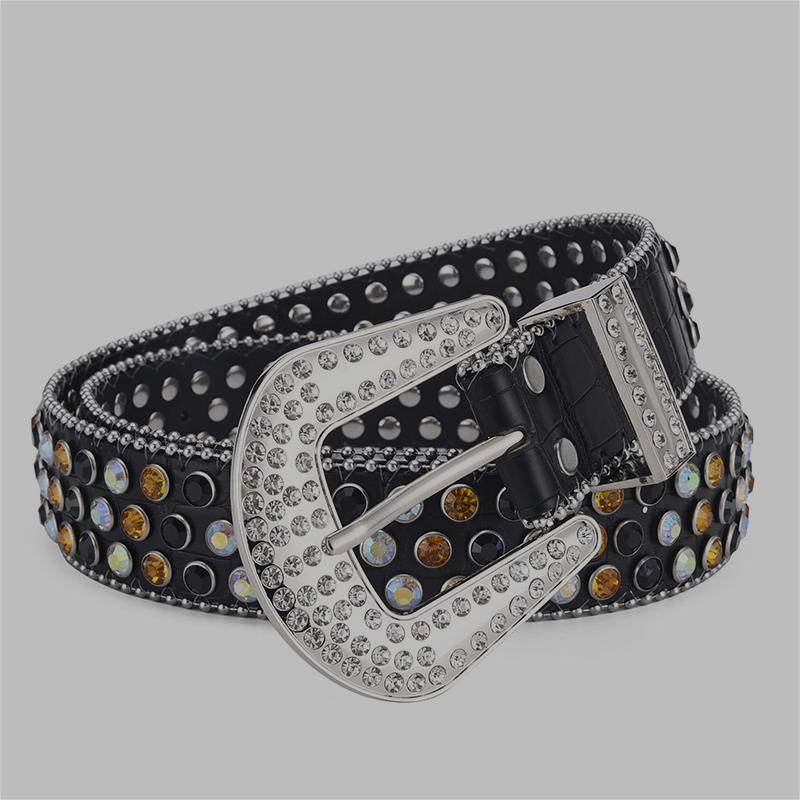 Men Women Alloy Punk Rock Rivet Belt - Stylish & Durable Fashion Accessory - Buy Center
