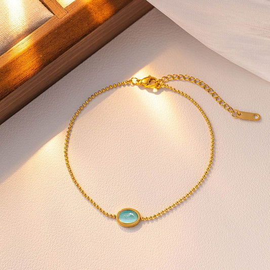 Luxury Titanium Steel Anklet - Non-Fading Gold Flower Design for Women - Buy Center