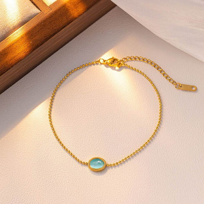 Luxury Titanium Steel Anklet - Non-Fading Gold Flower Design for Women - Buy Center