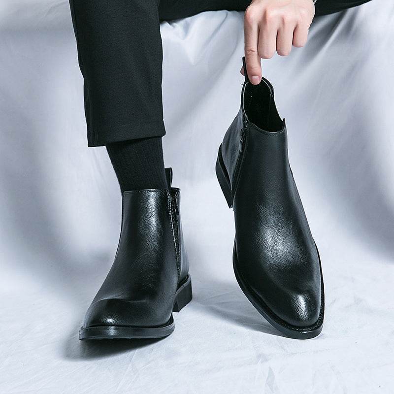 Retro Plus Size Short Boots for Men - Casual Fashion in Black & Brown - Buy Center