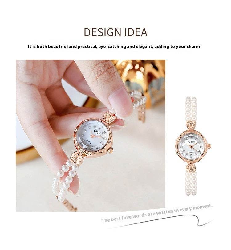 Women's Luxury Pearls Strap Watch - Unique Round Beads, Modern Style - Buy Center