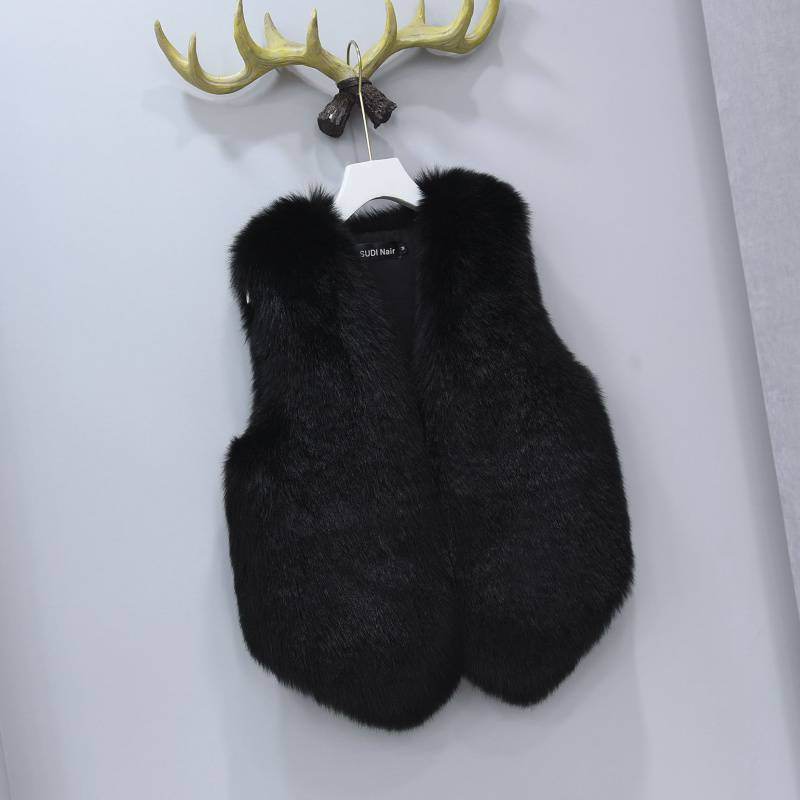 Women's Leather Waistcoat - Sleek Sleeveless Autumn Outerwear in Classic Colors - Buy Center