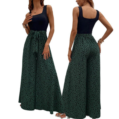 Buycenter Women's Slimming Polka-Dot Trousers - Stylish & Comfortable Fit - Buy Center