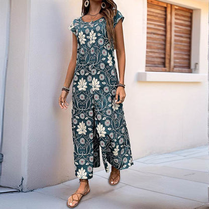 Buycenter Wide Leg Jumpsuit - Elegant Printed Romper for Stylish Looks - Buy Center