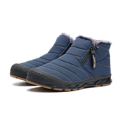 Men's Waterproof Winter Boots - Short Leather & Fur Casual Style - Buy Center