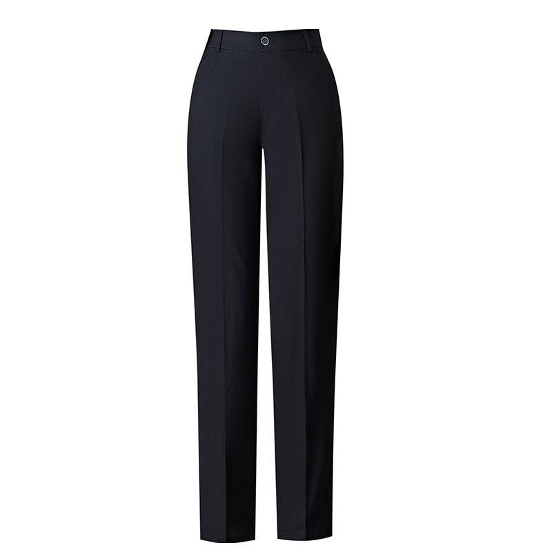Buycenter Women's High-Waist Casual Suit Trousers - Fashionable Straight-Leg Fit - Buy Center
