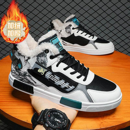 Men's High Top Casual Shoes - Fleece Lined for Warmth & Style - Buy Center