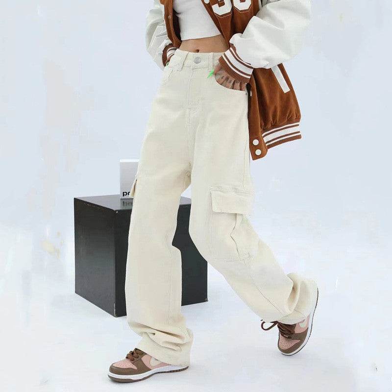 Loose High Waist Cargo Pants - Casual Wide Leg Style for Everyday Comfort - Buy Center