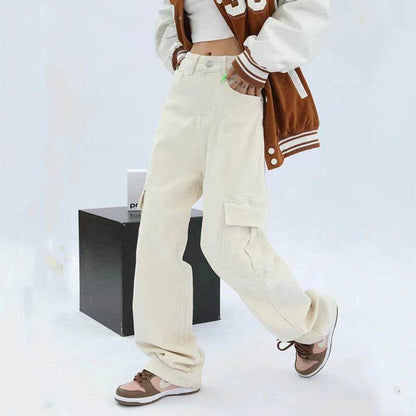 Loose High Waist Cargo Pants - Casual Wide Leg Style for Everyday Comfort - Buy Center