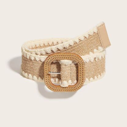 Elegant European Wooden Buckle Grass Belt - Trendy & Stylish 2025 - Buy Center
