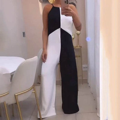 Buycenter Casual Loose Color Block Jumpsuit - Trendy Fashion Piece - Buy Center
