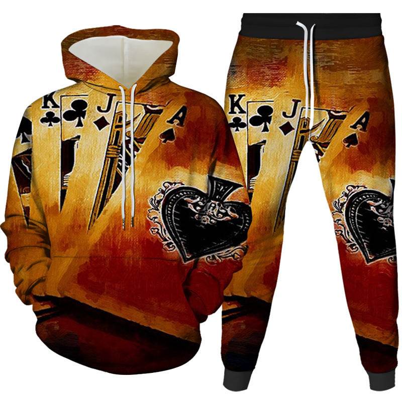 Cozy Digital Print Hooded Pajama Set for Men & Women - Stylish Comfort - Buy Center