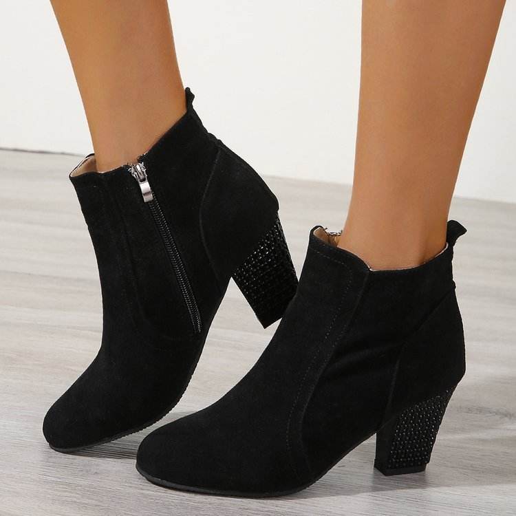 Women's High Heel Suede Leather Martin Boots - Trendy Winter Style 2025 - Buy Center