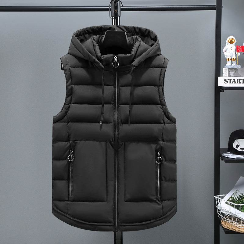 Men's Autumn Winter Cotton Padded Vest - Casual Cardigan for Youth - Buy Center