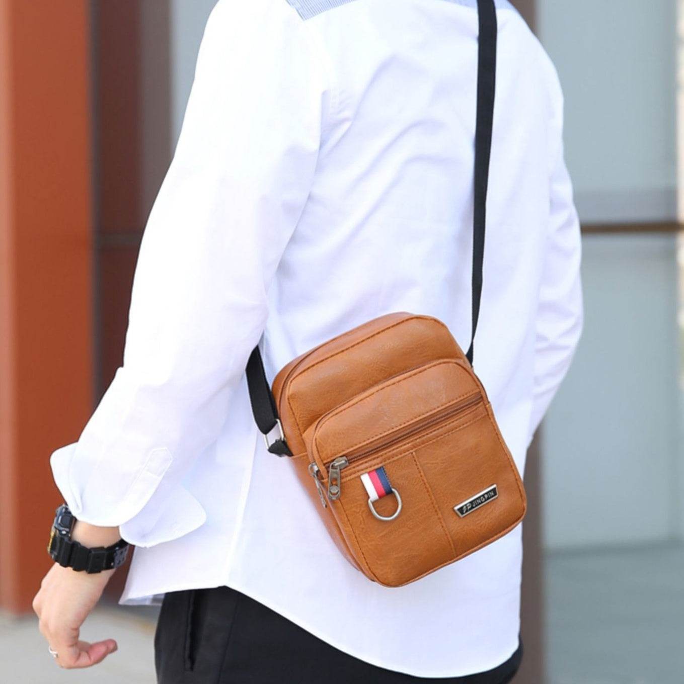 Simple Business Messenger Bag - Casual Vertical Crossbody for Men - Buy Center