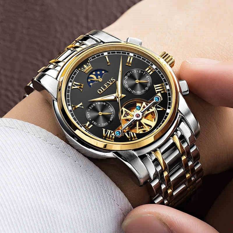 Men's Waterproof Mechanical Watch - Full-Automatic Stainless Steel Design - Buy Center