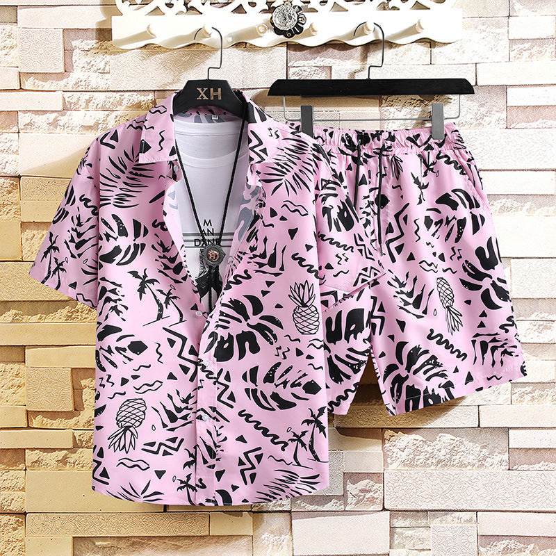 Men's Hawaiian Beach Shirt Set - Stylish and Comfortable Casual Pajama Suit - Buy Center